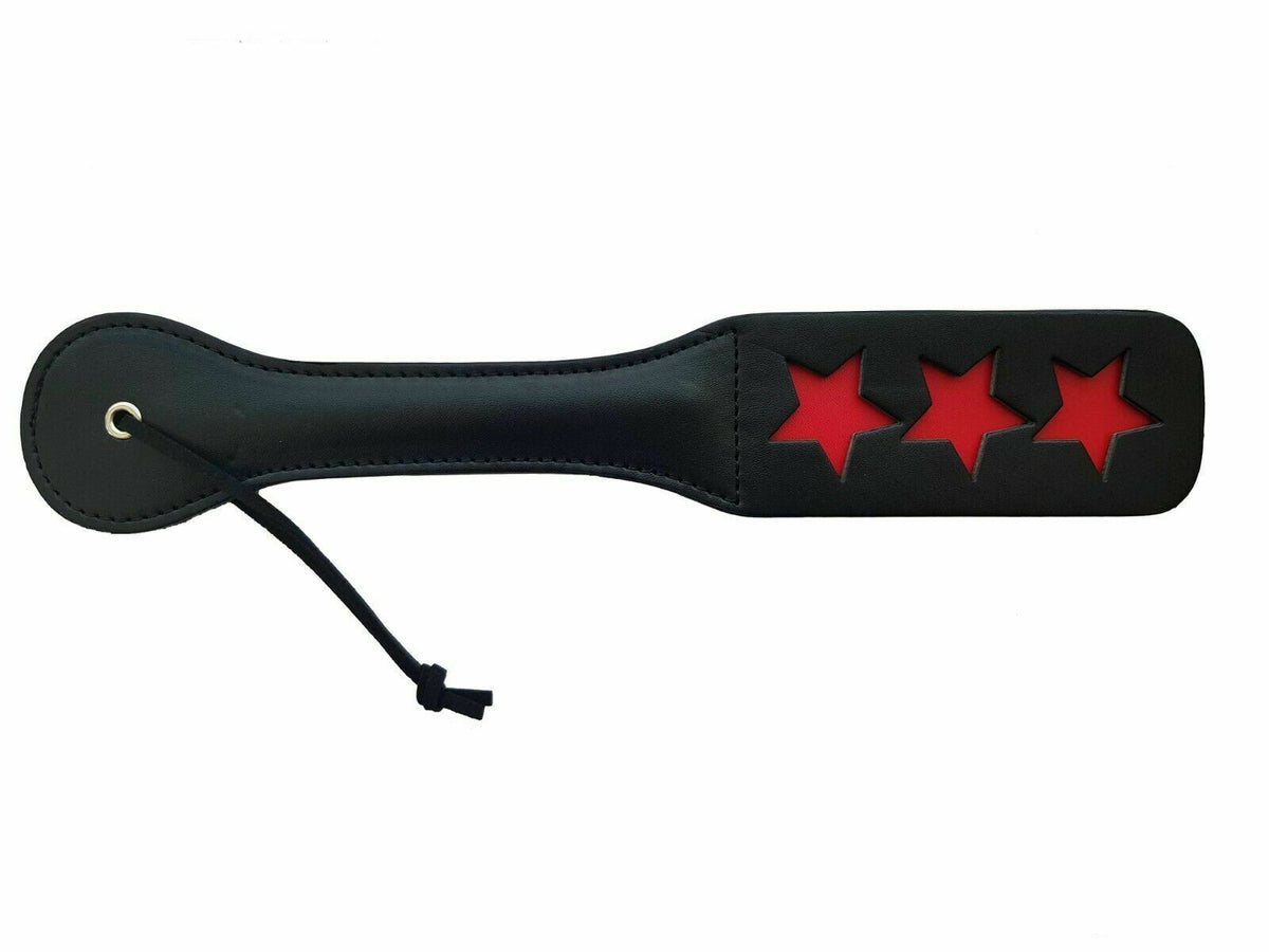 Stars Faux Leather Spanking Paddle - 12.5 Inch
