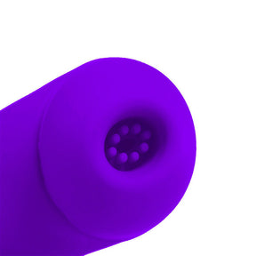 Purple 40 Function Rechargeable Vibrator with Nipple and Clit Suction