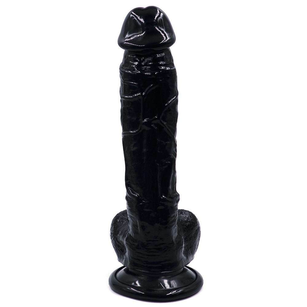 Big 9 Inch Realistic Black Suction Cup Dildo