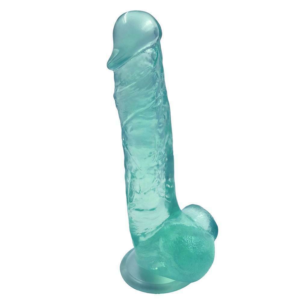 Big 9 Inch Realistic Green Suction Cup Dildo