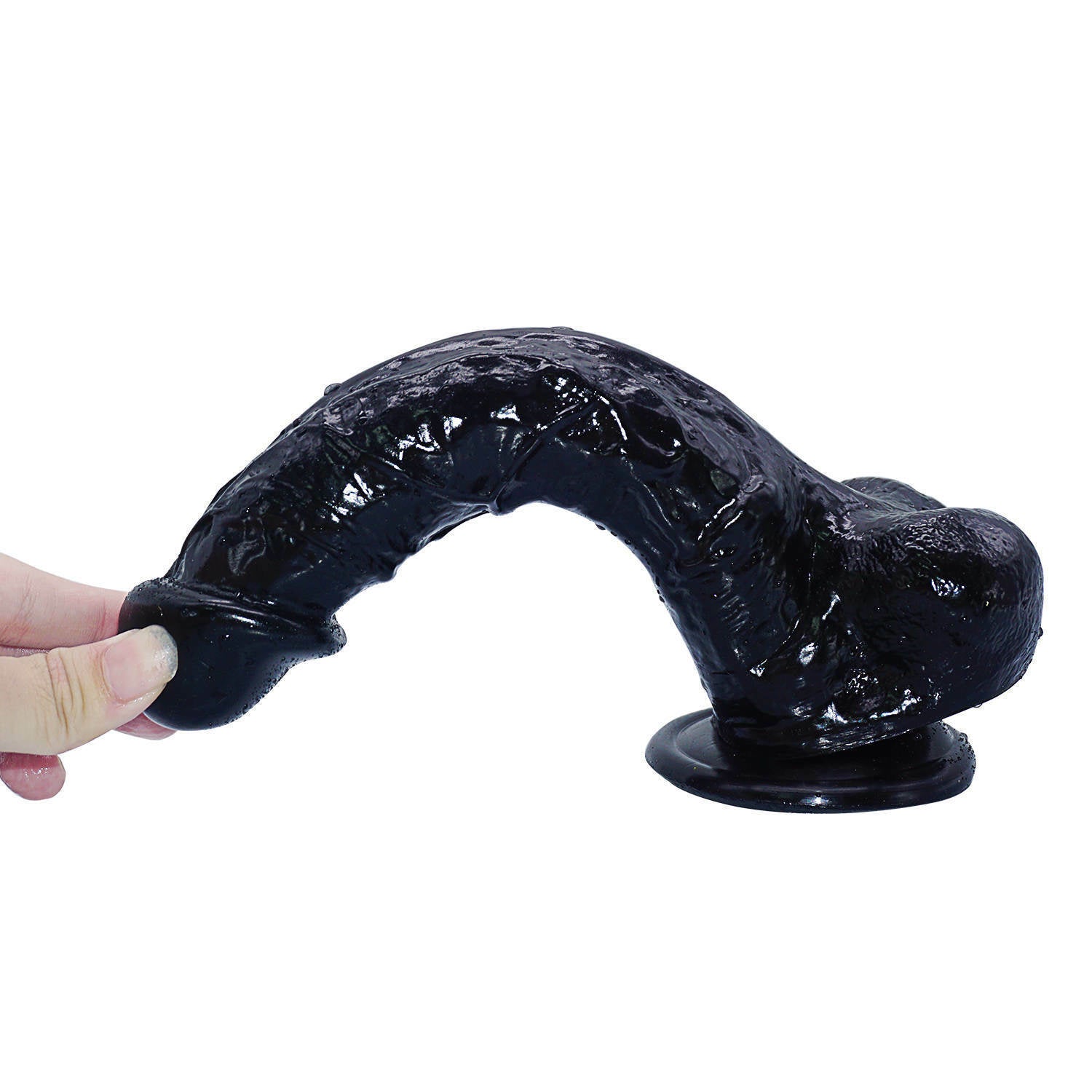 Big 9 Inch Realistic Black Suction Cup Dildo