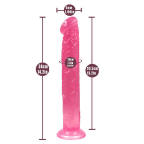 Massive 13 Inch Thick Pink Suction Cup Dildo