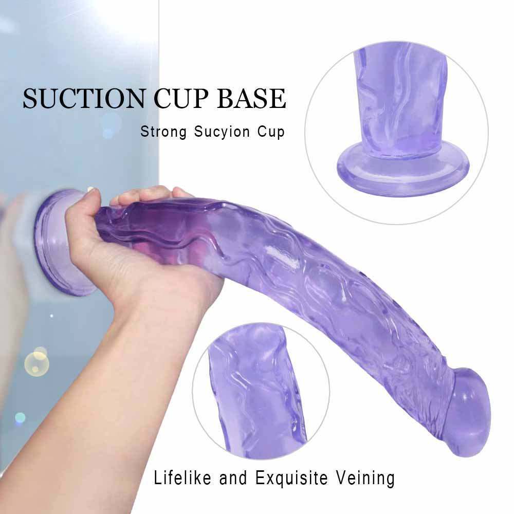 Massive 13 Inch Thick Purple Suction Cup Dildo