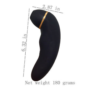 Black 40 Function Rechargeable Vibrator with Nipple and Clit Suction