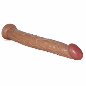 Massive 13 Inch Thick Brown Suction Cup Dildo