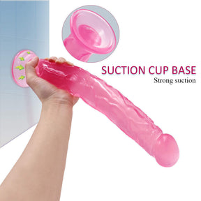 Massive 13 Inch Thick Pink Suction Cup Dildo