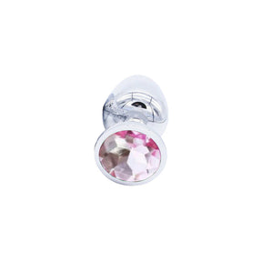 Pink Jewel Stainless Steel Butt Plug