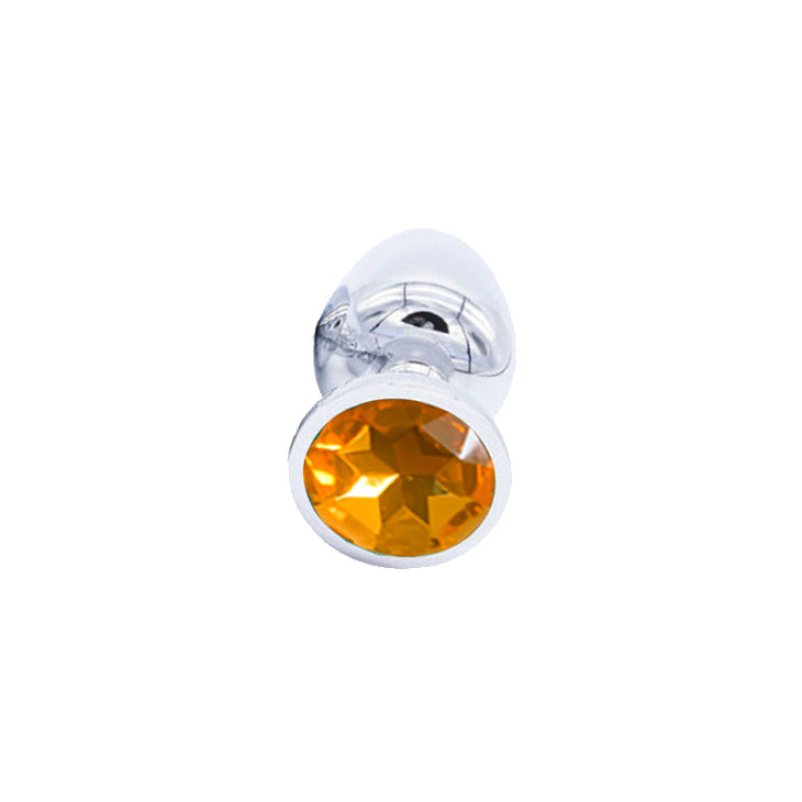 Yellow Jewel Stainless Steel Butt Plug