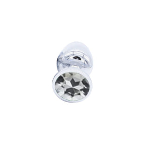 Silver Jewel Stainless Steel Butt Plug