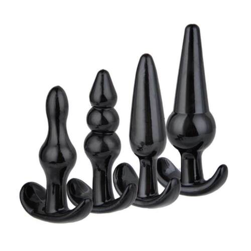 7 Piece Anal Toy Set With Vibrator - Black