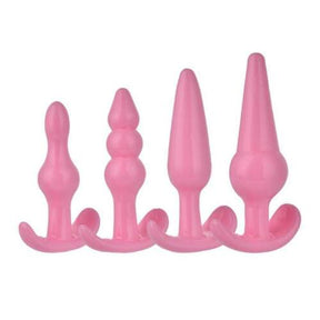 7 Piece Anal Toy Set With Vibrator - Pink