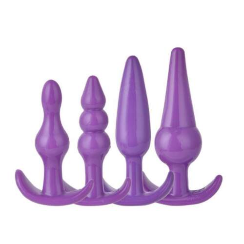 7 Piece Anal Toy Set With Vibrator - Purple