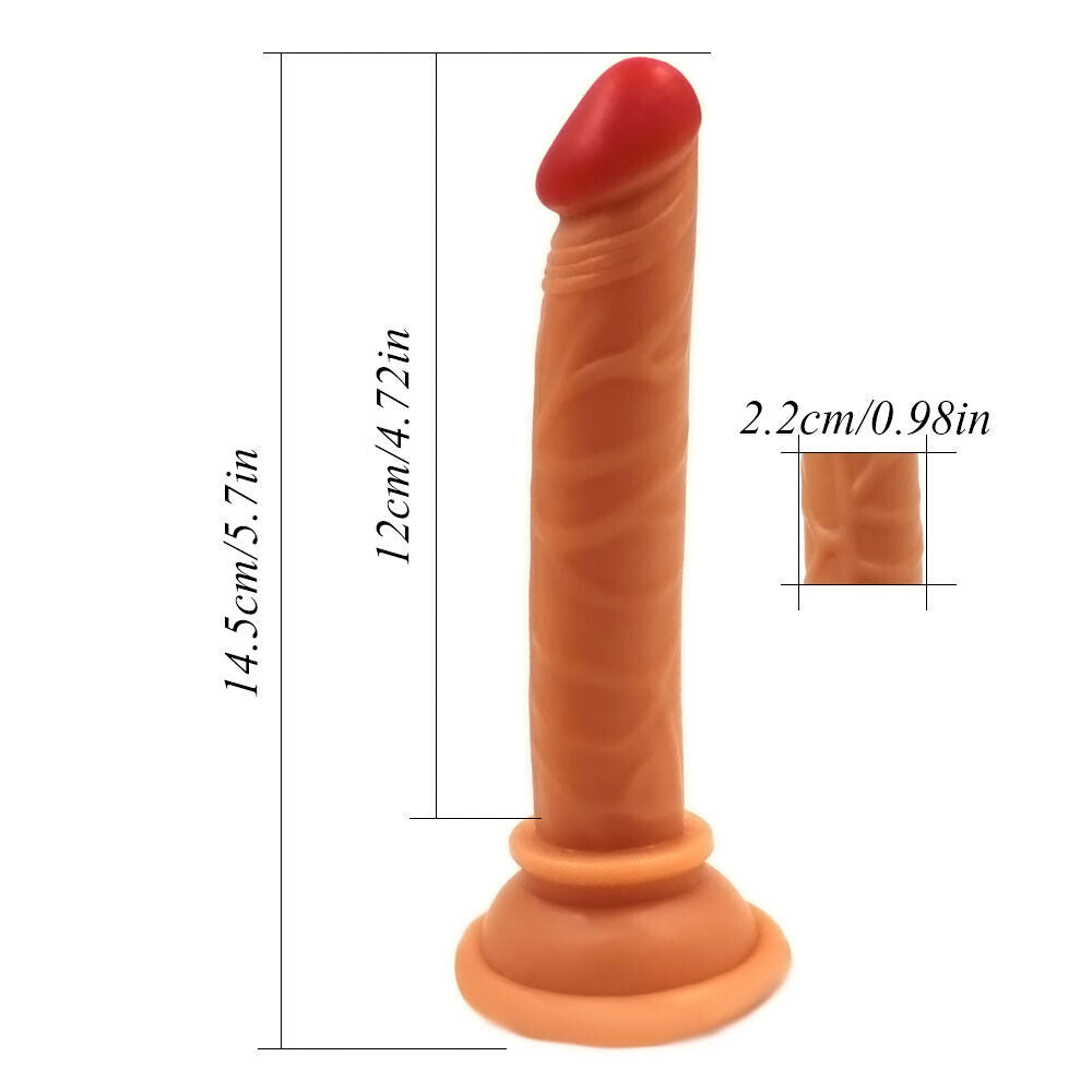 Beginners Small 5 Inch Suction Cup Anal Pegging Dildo - Flesh