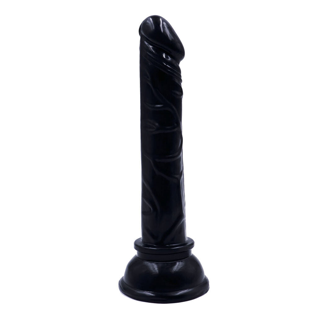 Beginners Small 5 Inch Suction Cup Anal Pegging Dildo - Black