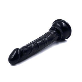 Beginners Small 5 Inch Suction Cup Anal Pegging Dildo - Black