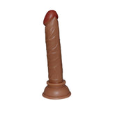 Beginners Small 5 Inch Suction Cup Anal Pegging Dildo - Brown
