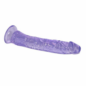 Curved Purple Suction Cup Dildo - 8 Inch