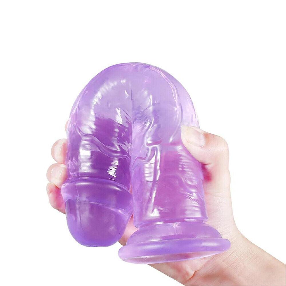 Straight Suction Cup Dildo - Purple